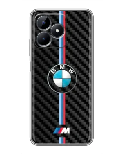 Чохол для Realme Note 50 з картинкою «Емблема BMW та карбон»