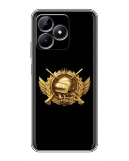 Чохол для Realme Note 50 з картинкою «PUBG — помаранчевий градієнт»