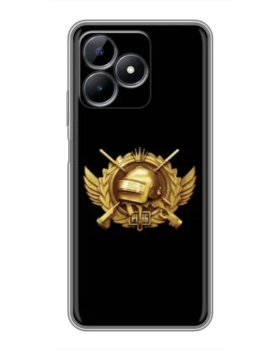 Чохол для Realme Note 50 з картинкою «PUBG — помаранчевий градієнт»