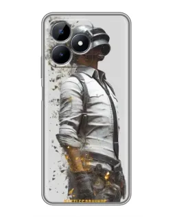 Чохол для Realme Note 50 з картинкою «PUBG — боєць у пилу»
