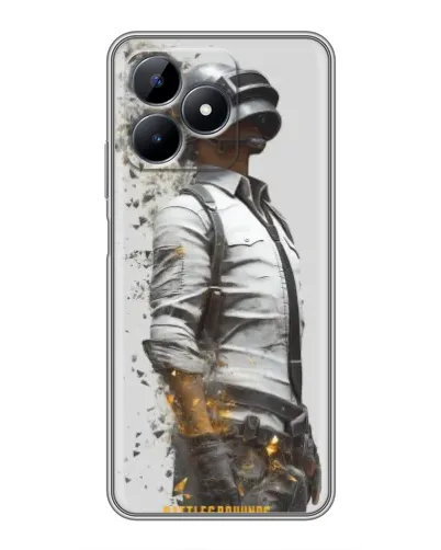 Чохол для Realme Note 50 з картинкою «PUBG — боєць у пилу»