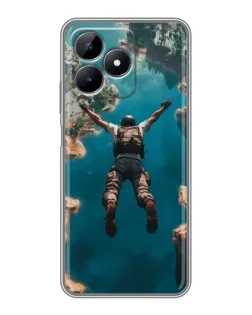 Чохол для Realme Note 50 з картинкою «PUBG — вільне падіння»