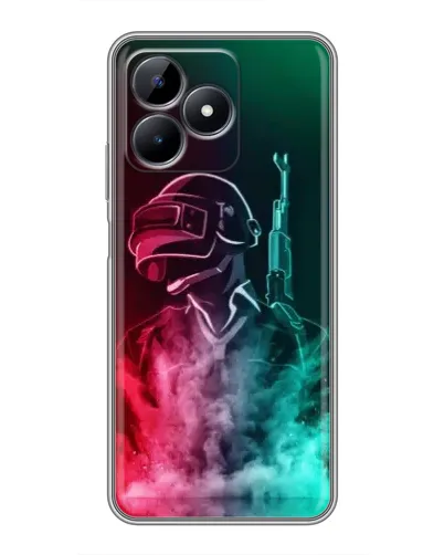 Чохол для Realme Note 50 з картинкою «PUBG — вогняний воїн»