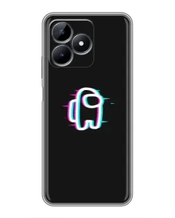 Чохол для Realme Note 50 з картинкою «Among Us неон»