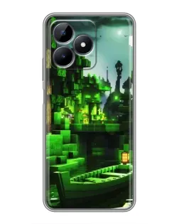 Чохол для Realme Note 50 з картинкою «Minecraft лісовий пейзаж»