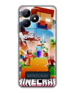 Чохол для Realme Note 50 з картинкою «Minecraft герої гри»