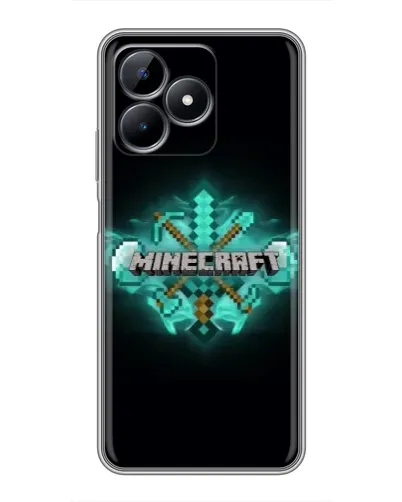 Чехол для Realme Note 50 с картинкой «Minecraft Diamond лого» Чехол для Realme Note 50 с картинкой «Minecraft Diamond лого»