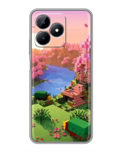 Чехол для Realme Note 50 с картинкой «Розовое дерево Minecraft» Чехол для Realme Note 50 с картинкой «Розовое дерево Minecraft»