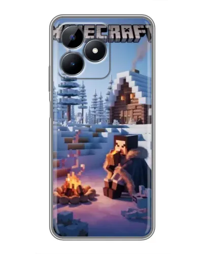 Чехол для Realme Note 50 с картинкой «Зимний Minecraft» Чехол для Realme Note 50 с картинкой «Зимний Minecraft»