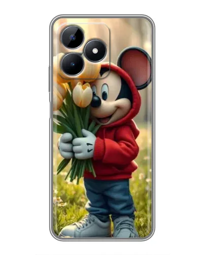 Чехол для Realme Note 50 с картинкой «Микки с тюльпанами» Чехол для Realme Note 50 с картинкой «Микки с тюльпанами»