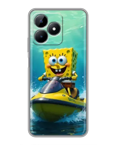 Чехол для Realme Note 50 с картинкой «Спанч Боб на гидроцикле» Чехол для Realme Note 50 с картинкой «Спанч Боб на гидроцикле»