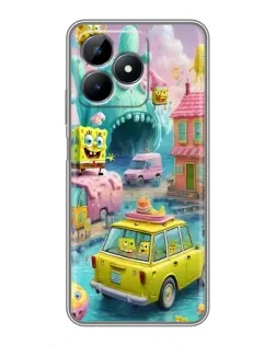 Чехол для Realme Note 50 с картинкой «Монстр-трак приключения»