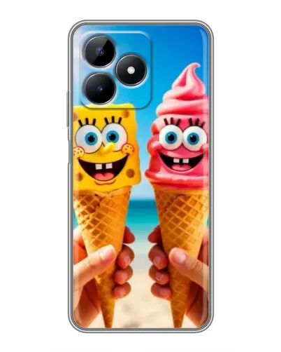 Чехол для Realme Note 50 с картинкой «Спанч Боб мороженое» Чехол для Realme Note 50 с картинкой «Спанч Боб мороженое»