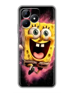 Чехол для Realme Note 50 с картинкой «Взрывной Спанч Боб»