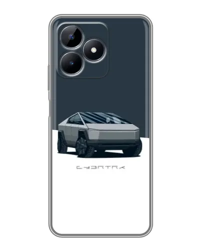 Чохол для Realme Note 50 з картинкою «Сріблястий Cybertruck Tesla»