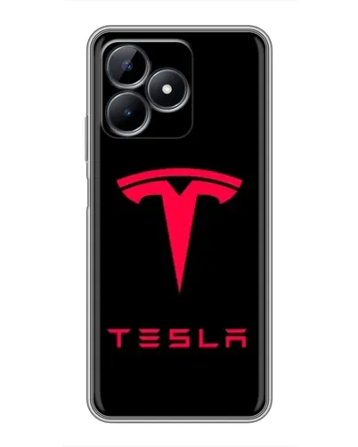 Чохол для Realme Note 50 з картинкою «Tesla Red Logo»