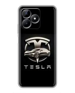 Чохол для Realme Note 50 з картинкою «Tesla — срібне авто» Чохол для Realme Note 50 з картинкою «Tesla — срібне авто»