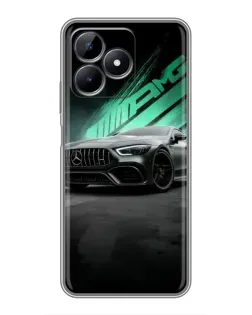 Чохол для Realme Note 50 з картинкою «Темний Mercedes AMG»