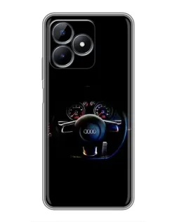 Чехол для Realme Note 50 с картинкой «Салон Audi — руль» Чехол для Realme Note 50 с картинкой «Салон Audi — руль»