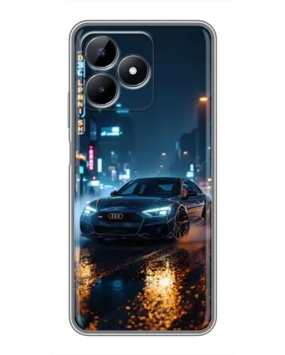 Чехол для Realme Note 50 с картинкой «Ночной город и Audi» Чехол для Realme Note 50 с картинкой «Ночной город и Audi»