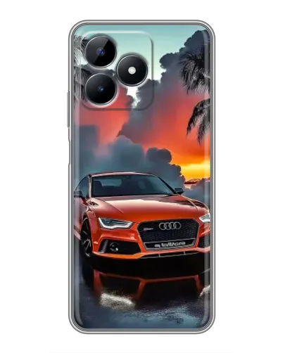 Чехол для Realme Note 50 с картинкой «Audi — закат» Чехол для Realme Note 50 с картинкой «Audi — закат»
