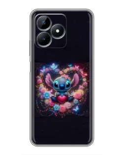 Чохол для Realme Note 50 з картинкою «Stitch у квітах» Чохол для Realme Note 50 з картинкою «Stitch у квітах»