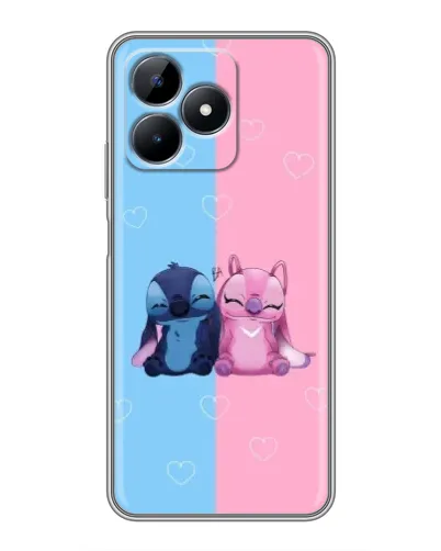 Чохол для Realme Note 50 з картинкою «Stitch та Angel Love»