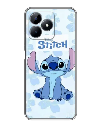 Чохол для Realme Note 50 з картинкою «Stitch серед квітів»