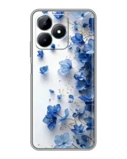 Чохол для Realme Note 50 з картинкою «Блакитний квітковий каскад» Чохол для Realme Note 50 з картинкою «Блакитний квітковий каскад»