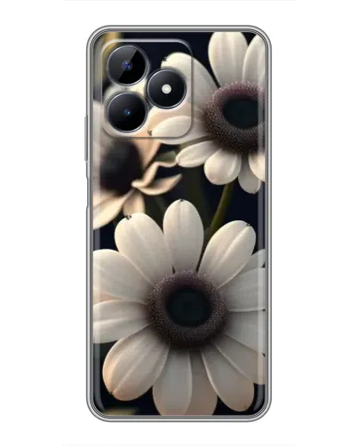 Чехол для Realme Note 50 с картинкой «Белые маргаритки макро»
