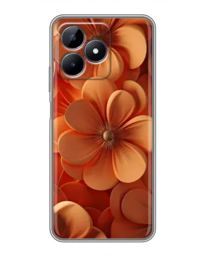 Чехол для Realme Note 50 с картинкой «Оранжевый макро цветок»
