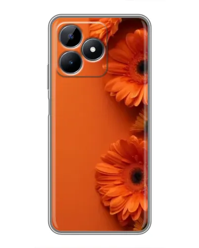 Чехол для Realme Note 50 с картинкой «Оранжевые герберы»