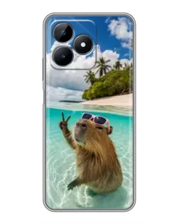 Чохол для Realme Note 50 з картинкою «Капібара на морі» Чохол для Realme Note 50 з картинкою «Капібара на морі»