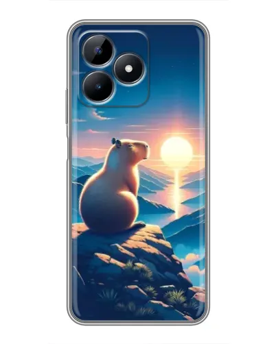 Чохол для Realme Note 50 з картинкою «Захід сонця з капібарою» Чохол для Realme Note 50 з картинкою «Захід сонця з капібарою»
