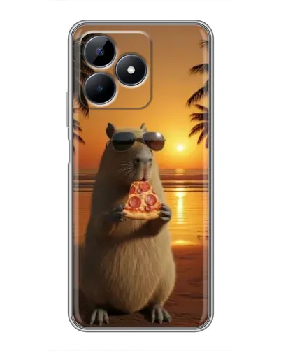 Чохол для Realme Note 50 з картинкою «Капібара з піцою» Чохол для Realme Note 50 з картинкою «Капібара з піцою»