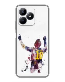 Чохол для Realme Note 50 з картинкою «Акварельний Мессі Барселона»