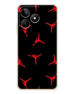 Чехол для Realme Note 60 с картинкой «Jordan Red Pattern» Чехол для Realme Note 60 с картинкой «Jordan Red Pattern»