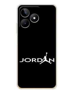 Чехол для Realme Note 60 с картинкой «Jordan White Logo»