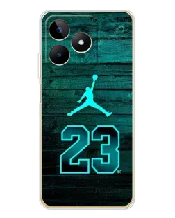 Чехол для Realme Note 60 с картинкой «Jordan Cyan 23»