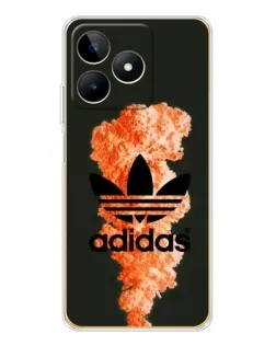 Чехол для Realme Note 60 с картинкой «Оранжевый дым Adidas»