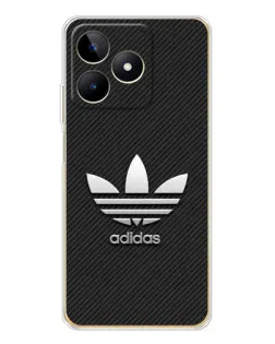 Чехол для Realme Note 60 с картинкой «Adidas Карбоновая текстура»