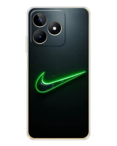 Чехол для Realme Note 60 с картинкой «Неоновый контур Nike»