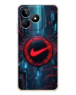 Чехол для Realme Note 60 с картинкой «Техногенный стиль Nike»