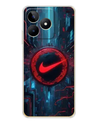 Чехол для Realme Note 60 с картинкой «Техногенный стиль Nike»