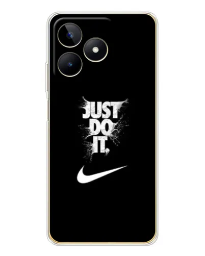 Чехол для Realme Note 60 с картинкой «Текстовый принт Nike»