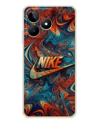 Чехол для Realme Note 60 с картинкой «Nike в абстракции»