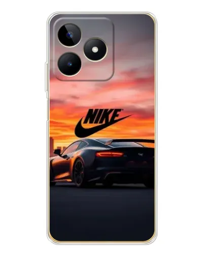 Чехол для Realme Note 60 с картинкой «Nike и суперкар»