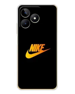 Чехол для Realme Note 60 с картинкой «Золотой логотип Nike»