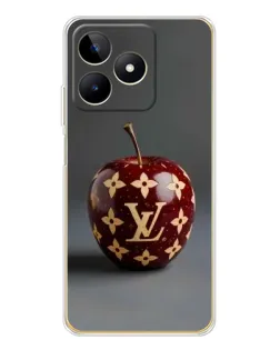 Чехол для Realme Note 60 с картинкой «Красное яблоко LV»