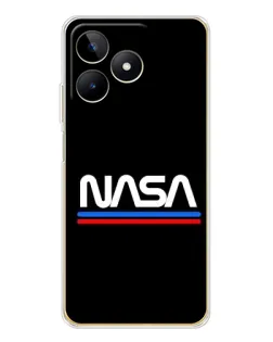 Чехол для Realme Note 60 с картинкой «NASA — классика Red Blue» Чехол для Realme Note 60 с картинкой «NASA — классика Red Blue»